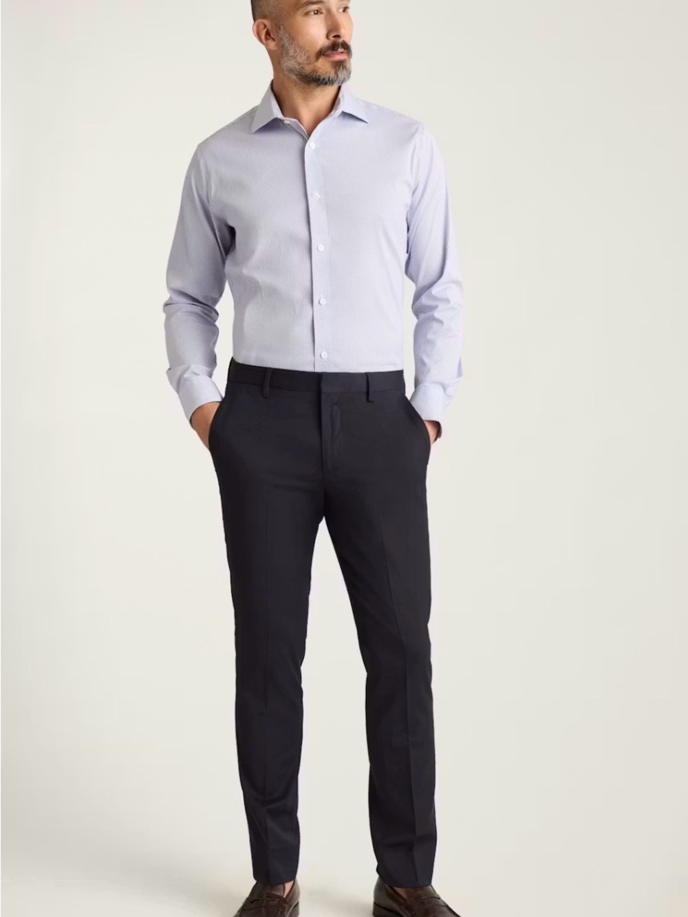 Men's Bonobos Navy Jetsetter Wool Dress Pants—Tailored Fit